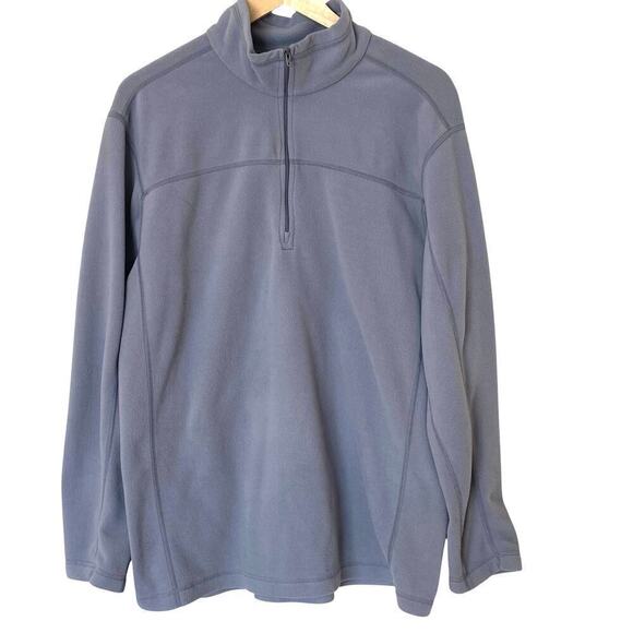 PATAGONIA Vintage Men's Micro D Quarter Zip Fleece Sweater in Grey, Size Large - Picture 1 of 10